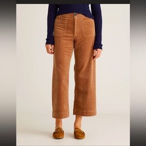 Quince - Organic Stretch Corduroy
Cropped Wide Leg Pants - Warm Brown - size 12